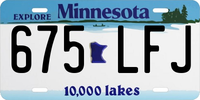 MN license plate 675LFJ