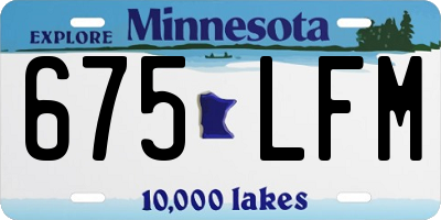 MN license plate 675LFM