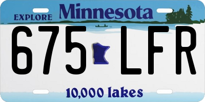 MN license plate 675LFR