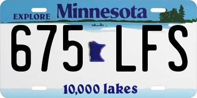 MN license plate 675LFS