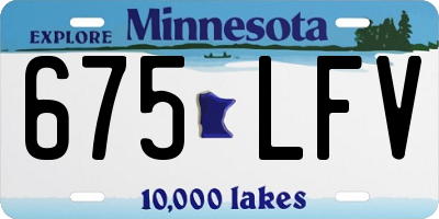 MN license plate 675LFV