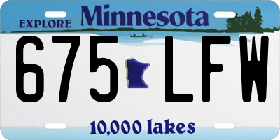 MN license plate 675LFW