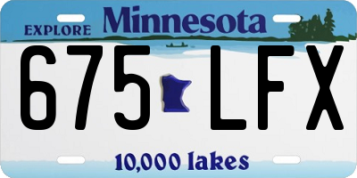 MN license plate 675LFX