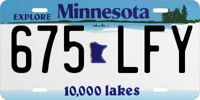 MN license plate 675LFY