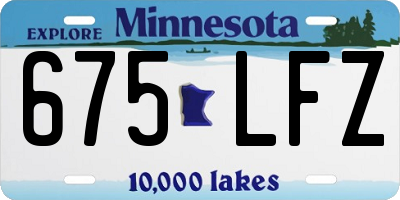 MN license plate 675LFZ