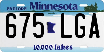 MN license plate 675LGA
