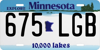 MN license plate 675LGB