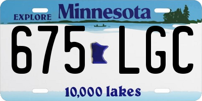 MN license plate 675LGC