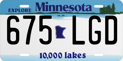 MN license plate 675LGD