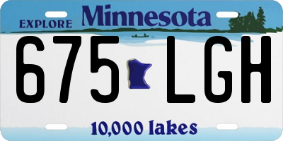 MN license plate 675LGH