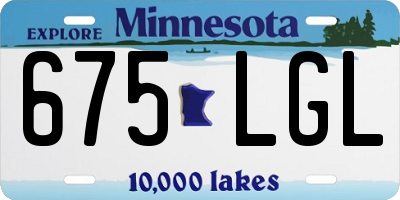 MN license plate 675LGL