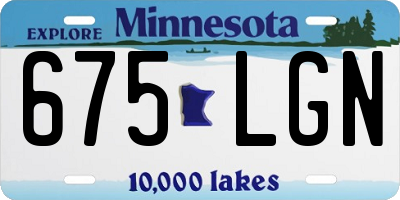 MN license plate 675LGN