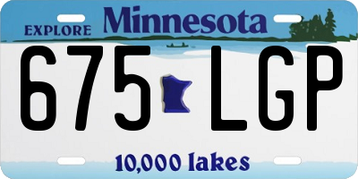 MN license plate 675LGP