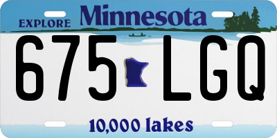 MN license plate 675LGQ