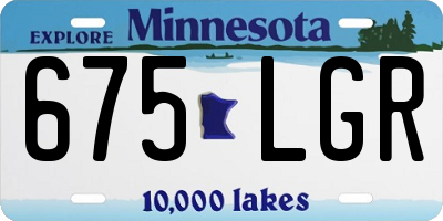 MN license plate 675LGR
