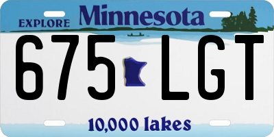 MN license plate 675LGT