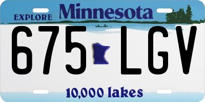 MN license plate 675LGV