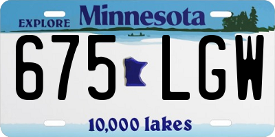 MN license plate 675LGW