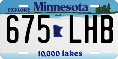 MN license plate 675LHB