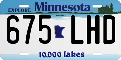 MN license plate 675LHD