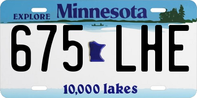 MN license plate 675LHE