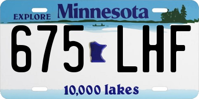MN license plate 675LHF