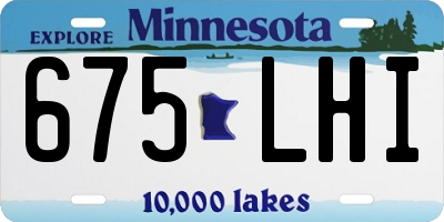 MN license plate 675LHI