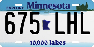 MN license plate 675LHL