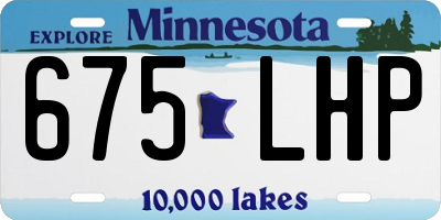 MN license plate 675LHP