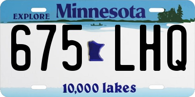 MN license plate 675LHQ