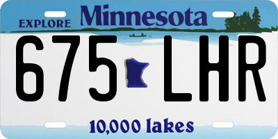 MN license plate 675LHR