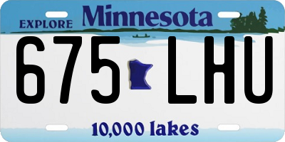 MN license plate 675LHU