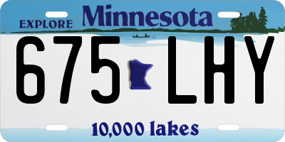 MN license plate 675LHY