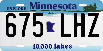 MN license plate 675LHZ