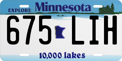 MN license plate 675LIH