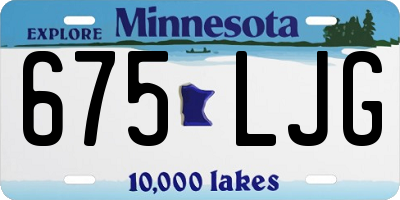 MN license plate 675LJG