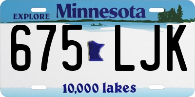 MN license plate 675LJK