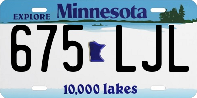 MN license plate 675LJL