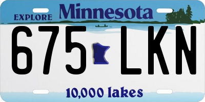 MN license plate 675LKN