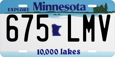 MN license plate 675LMV