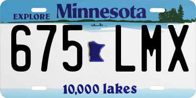MN license plate 675LMX
