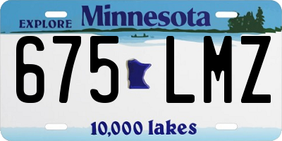 MN license plate 675LMZ