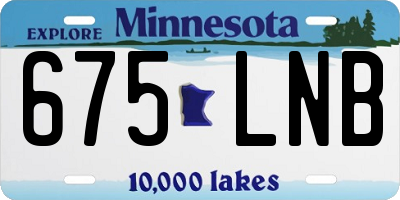 MN license plate 675LNB