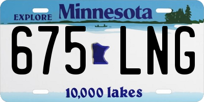 MN license plate 675LNG