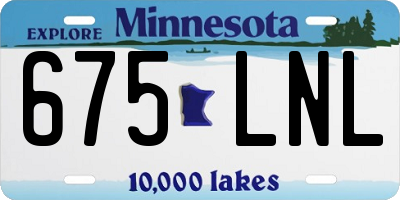 MN license plate 675LNL