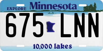 MN license plate 675LNN