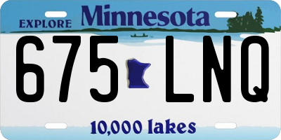 MN license plate 675LNQ