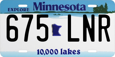 MN license plate 675LNR