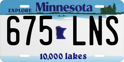 MN license plate 675LNS