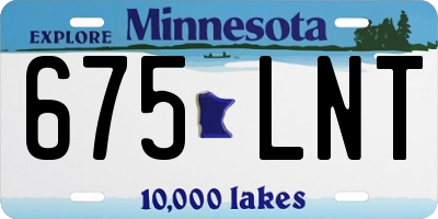 MN license plate 675LNT
